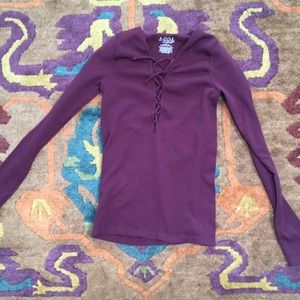 Free People Lace Up Top